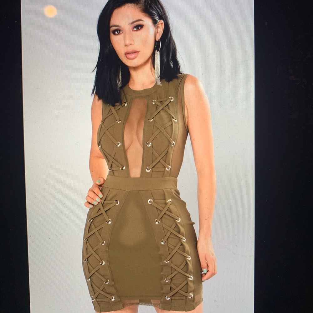 Fashion Nova Olive Dress